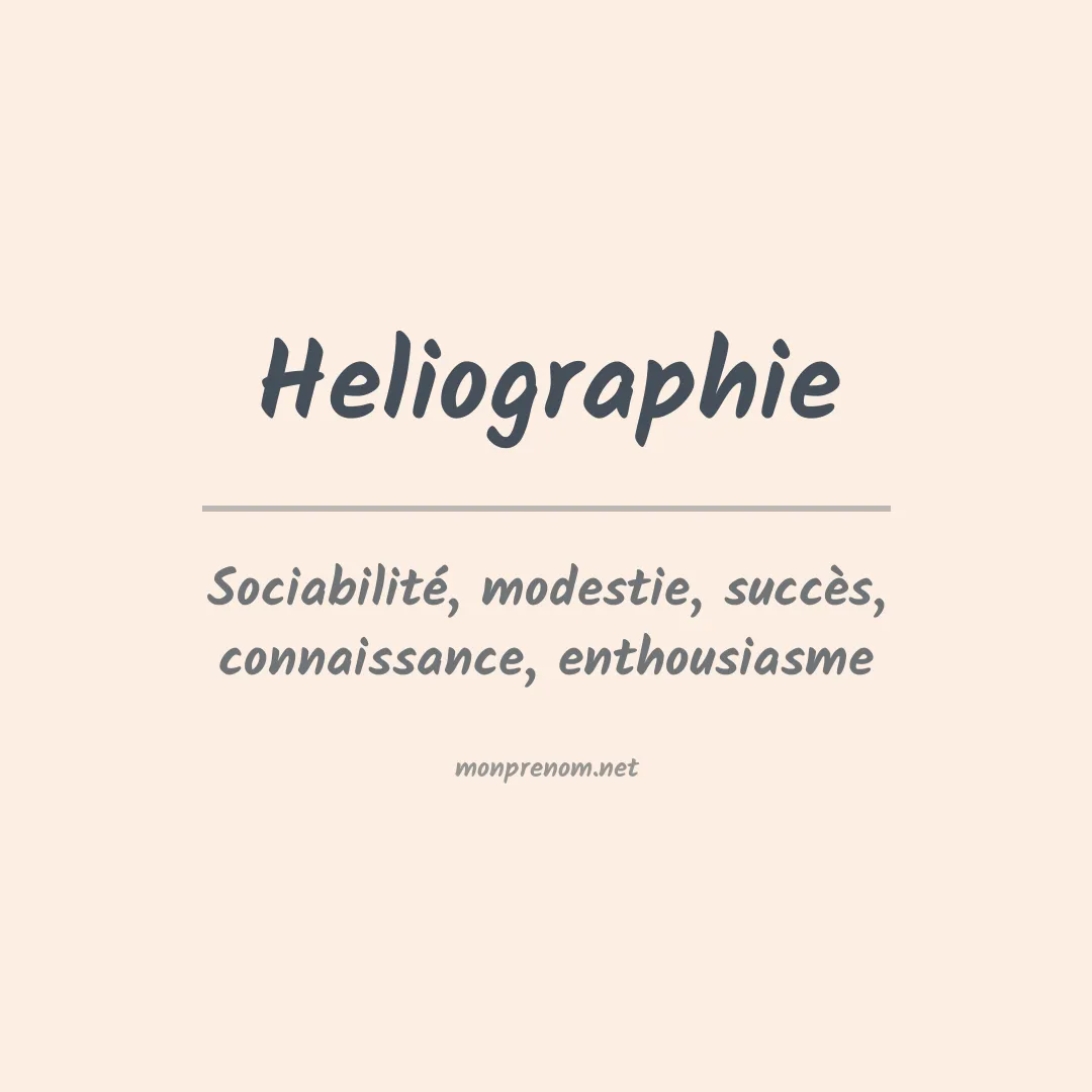 Signification du prénom Heliographie