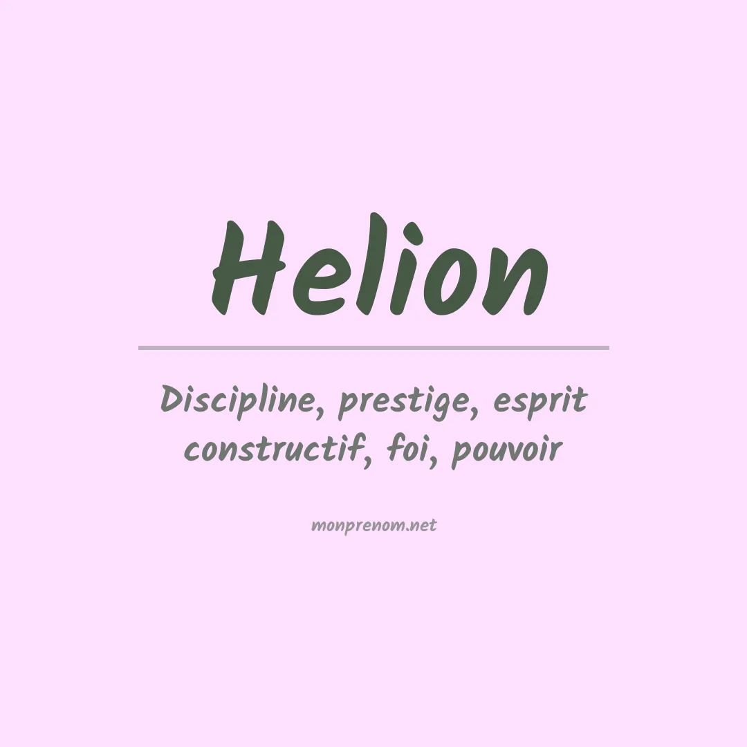 Prénom Helion