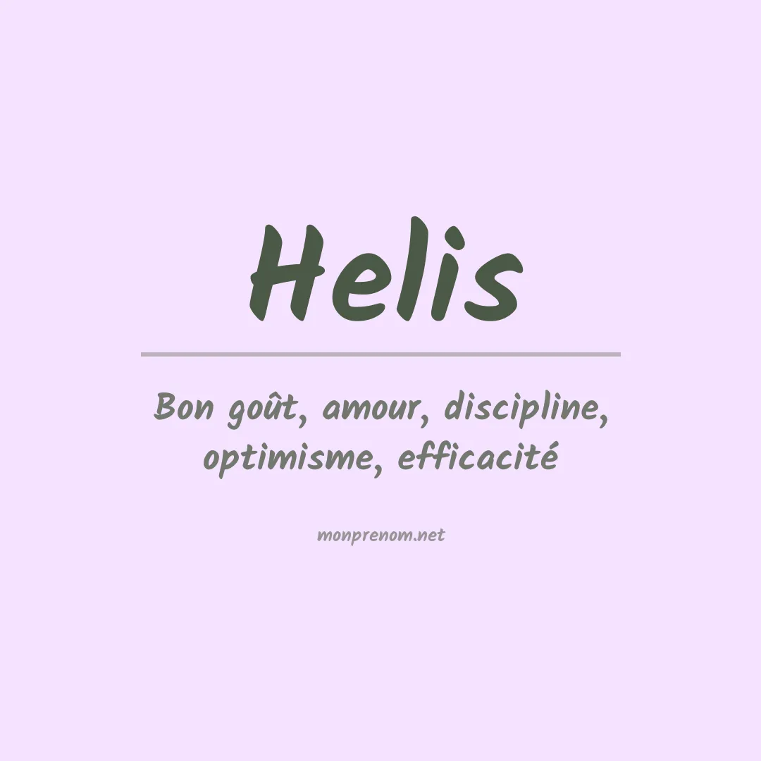 Prénom Helis