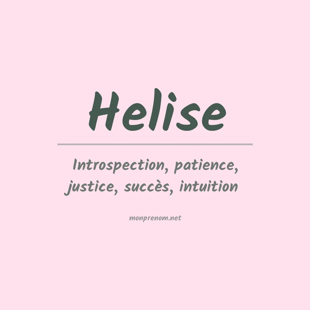 Prénom Helise