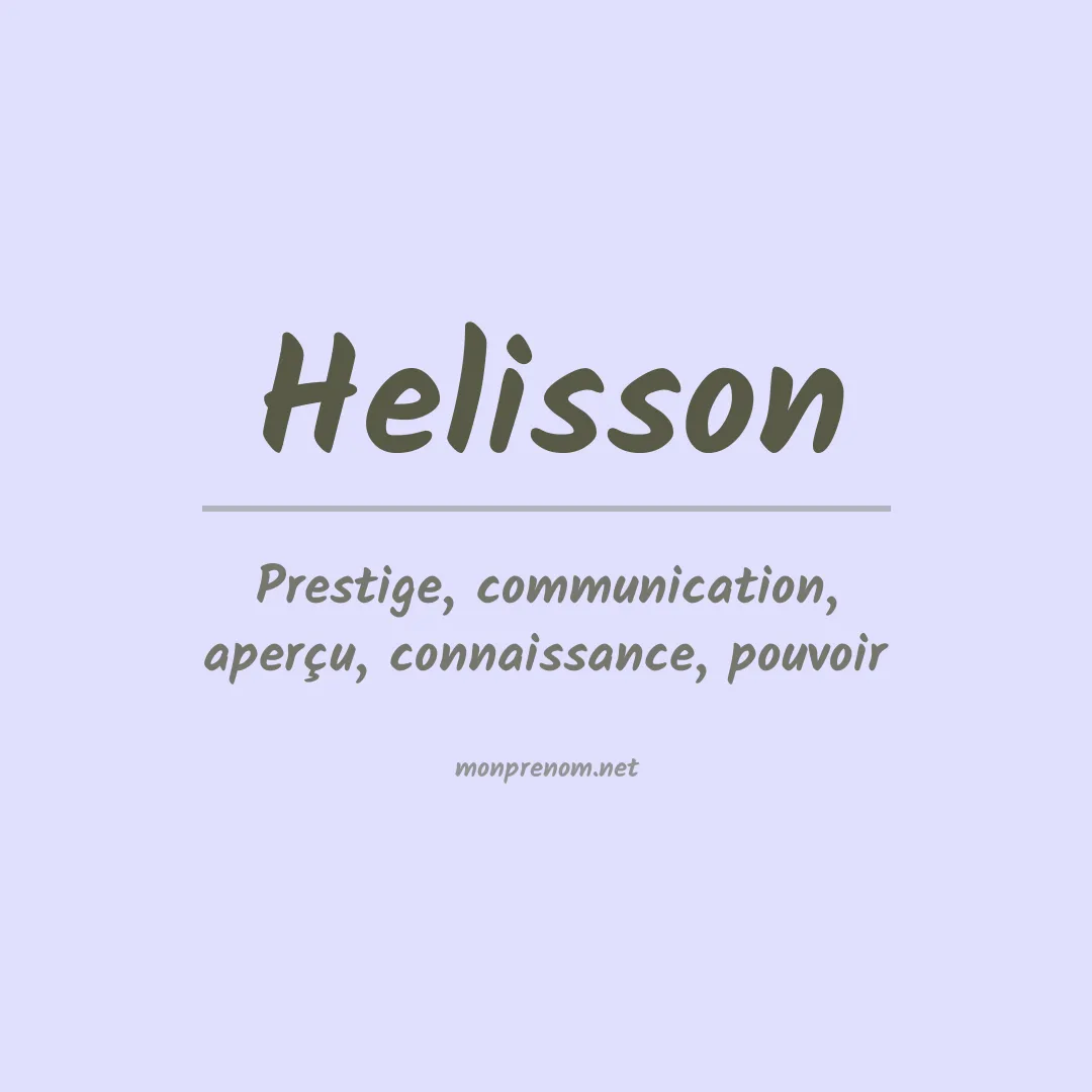 Prénom Helisson
