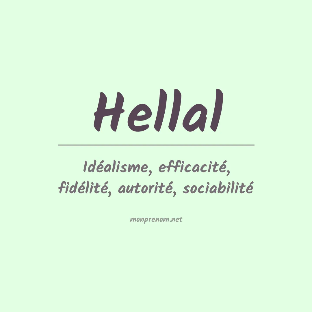 Signification du prénom Hellal