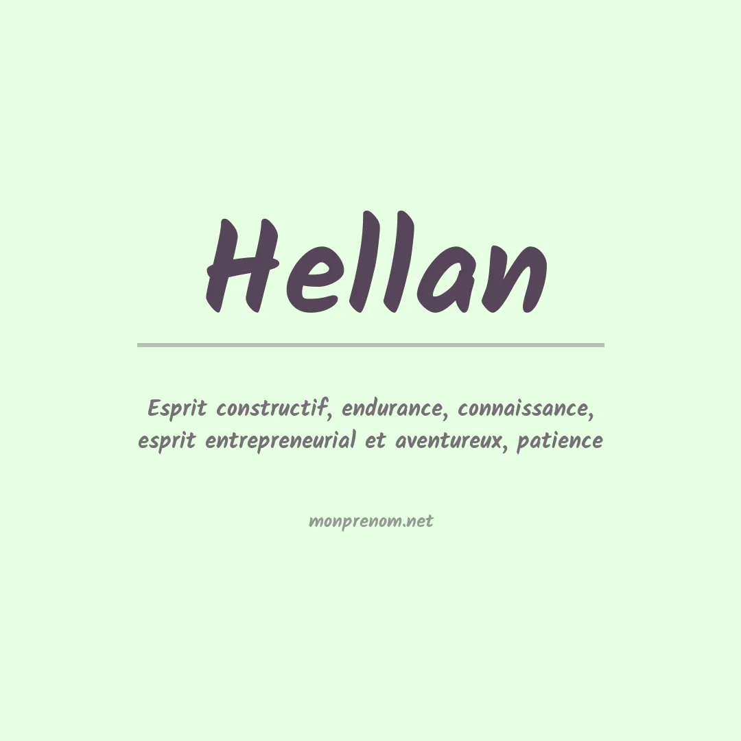 Prénom Hellan