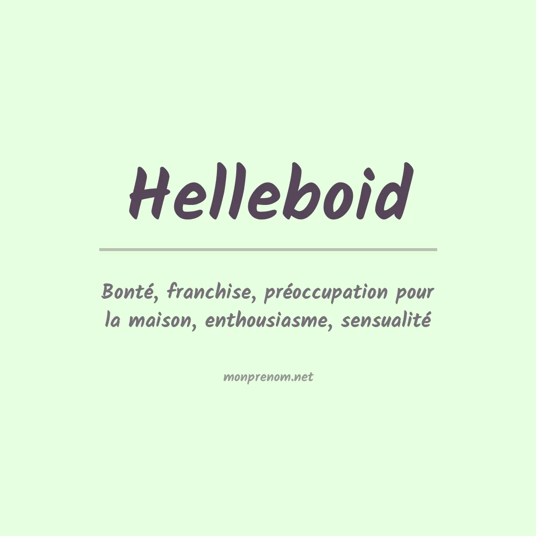 Signification du prénom Helleboid