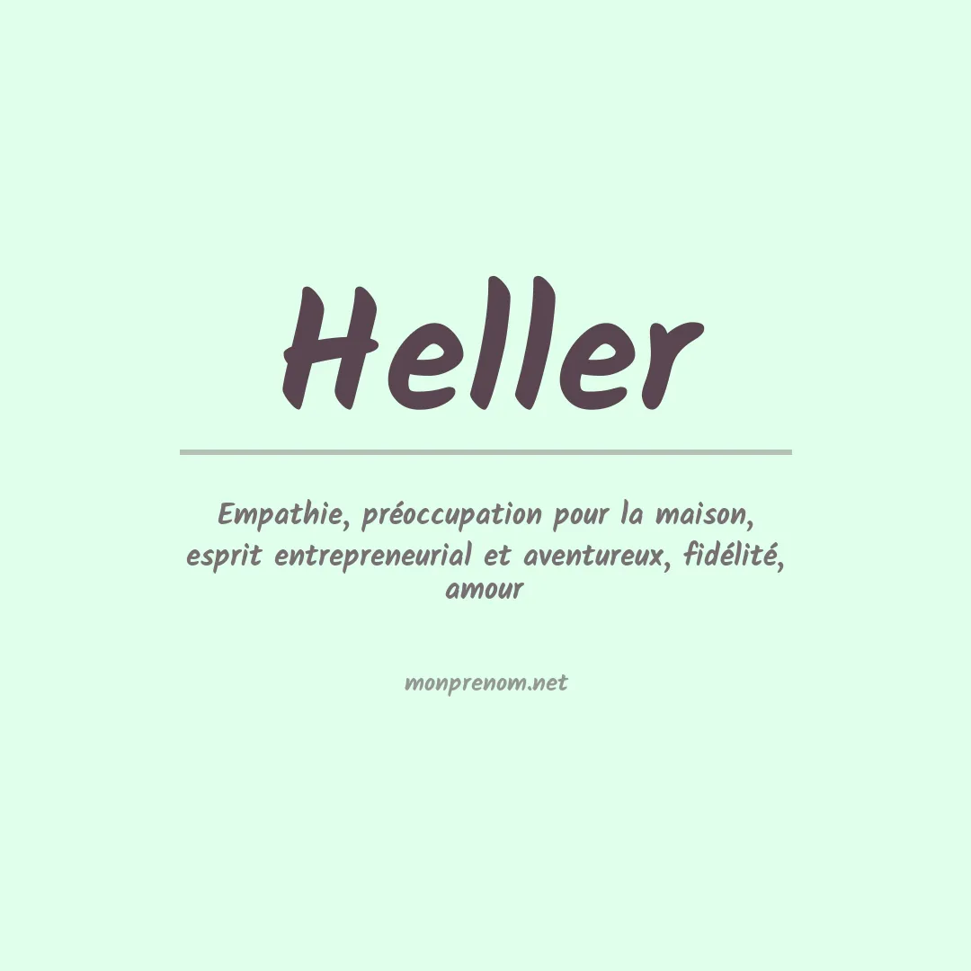 Prénom Heller