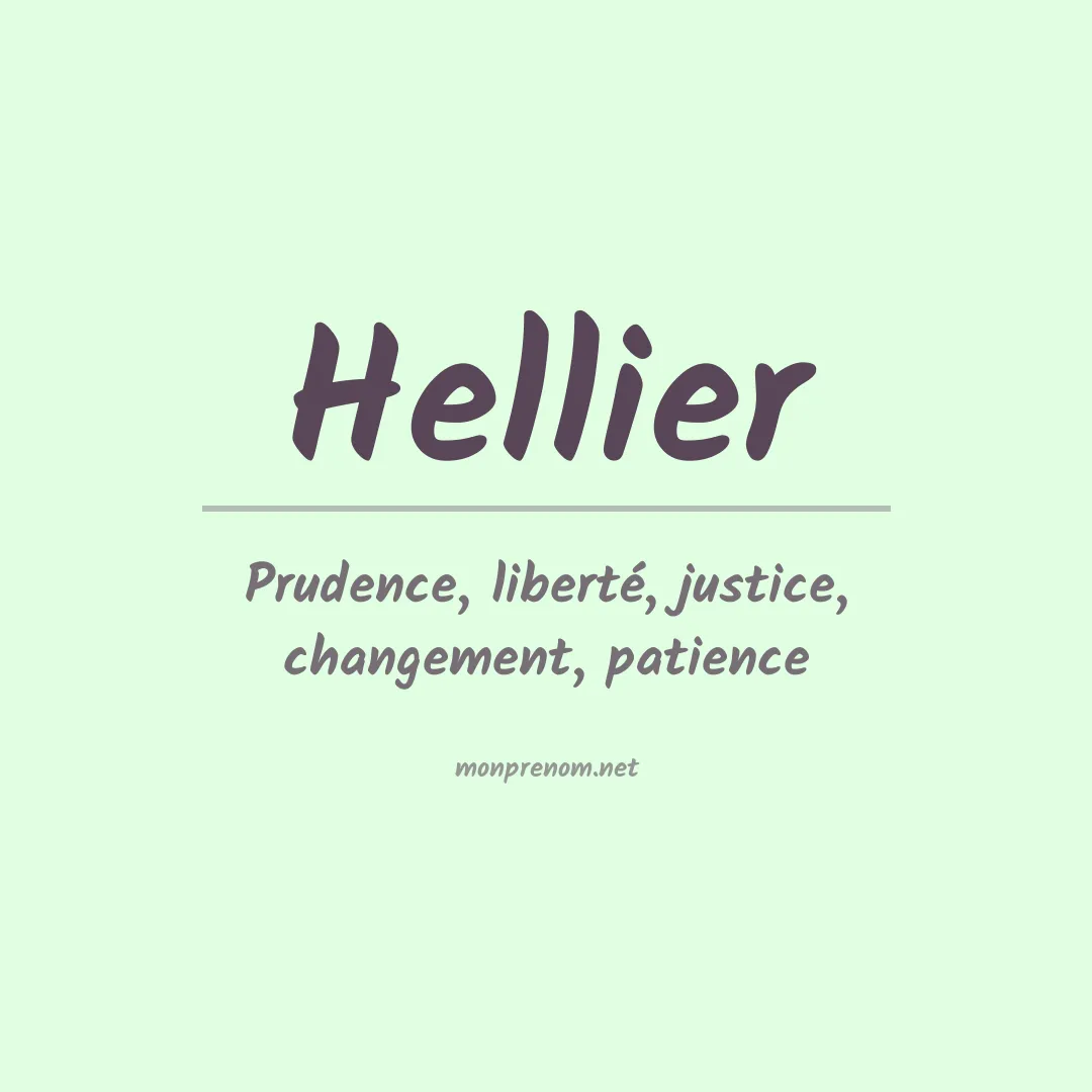 Prénom Hellier