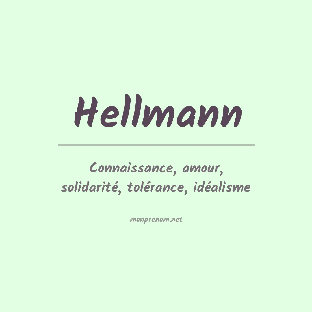 Prénom Hellmann