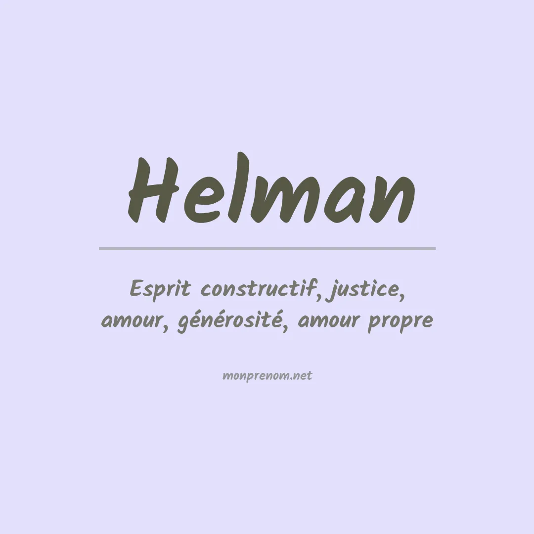 Prénom Helman