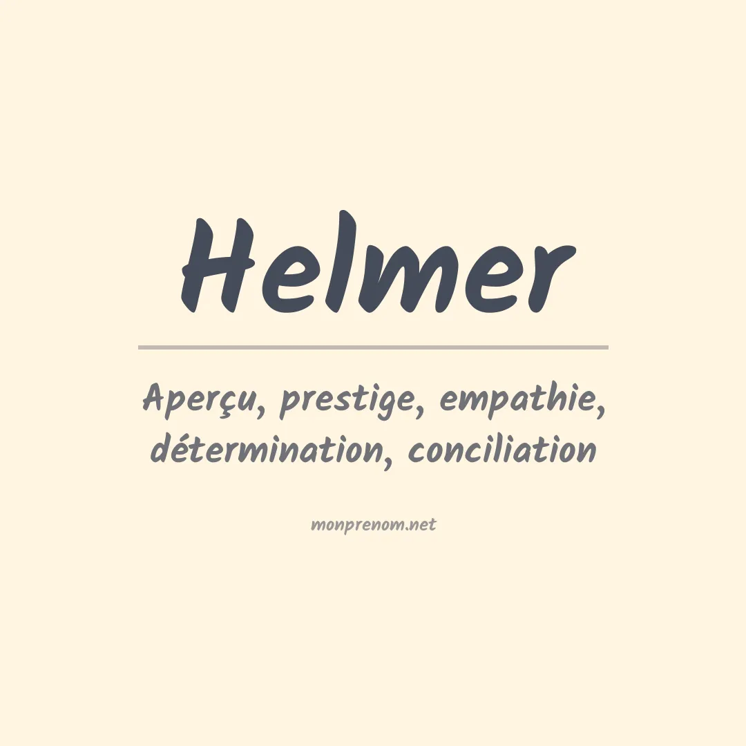 Prénom Helmer