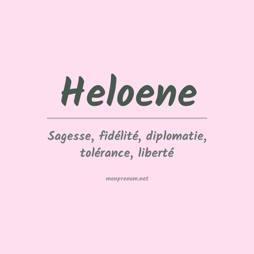 Signification du prénom Heloene