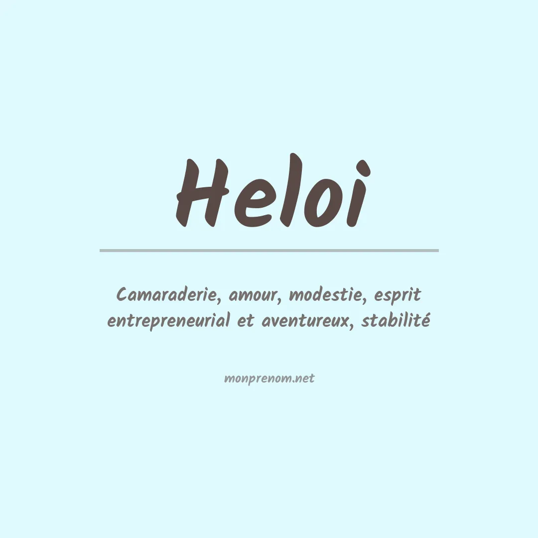 Prénom Heloi