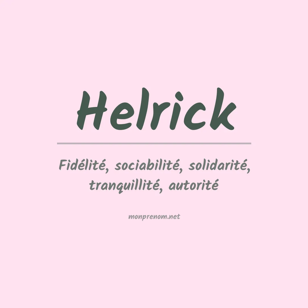 Signification du prénom Helrick