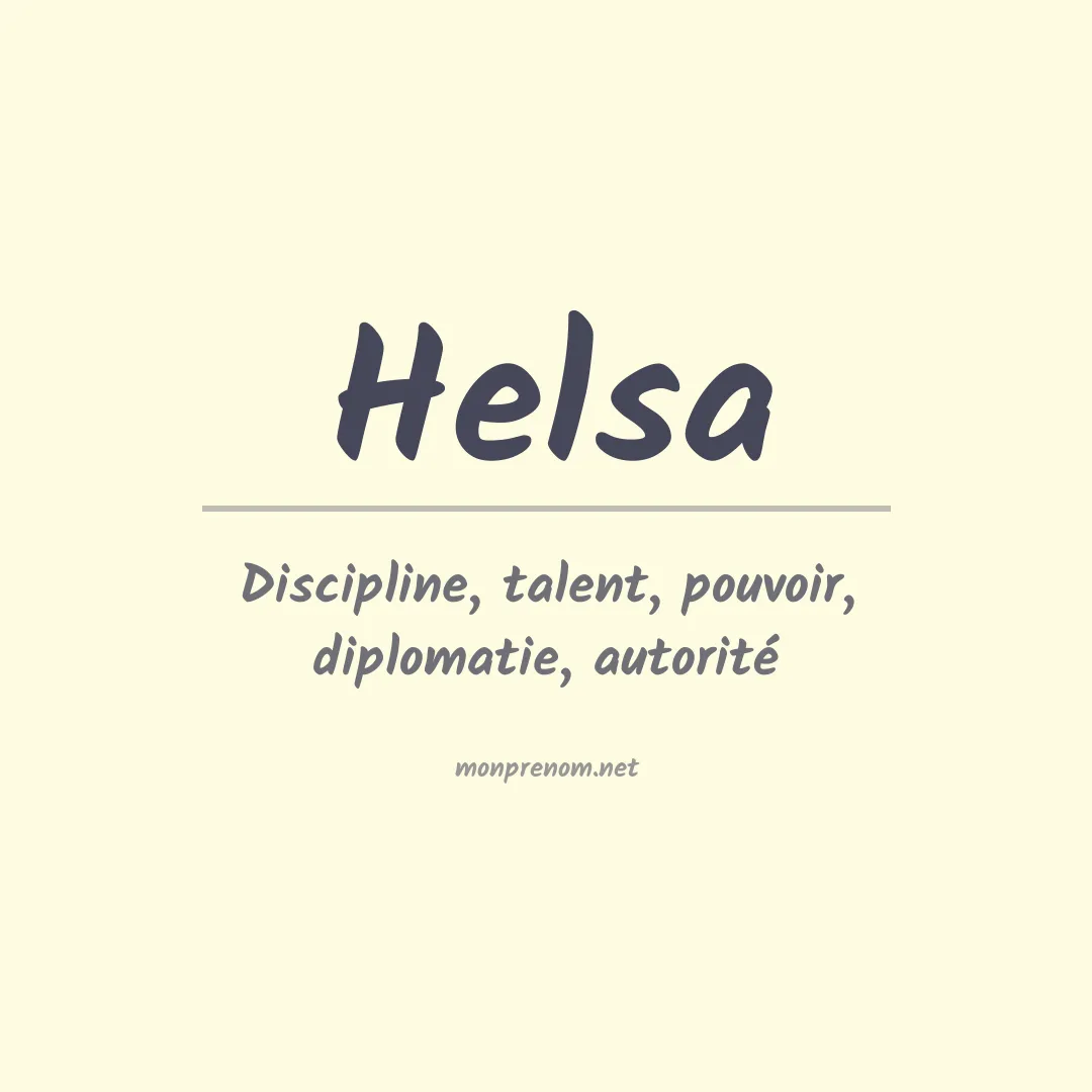 Prénom Helsa