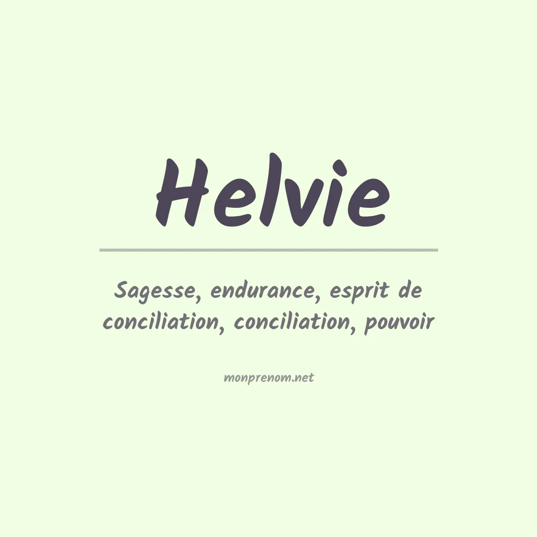 Prénom Helvie