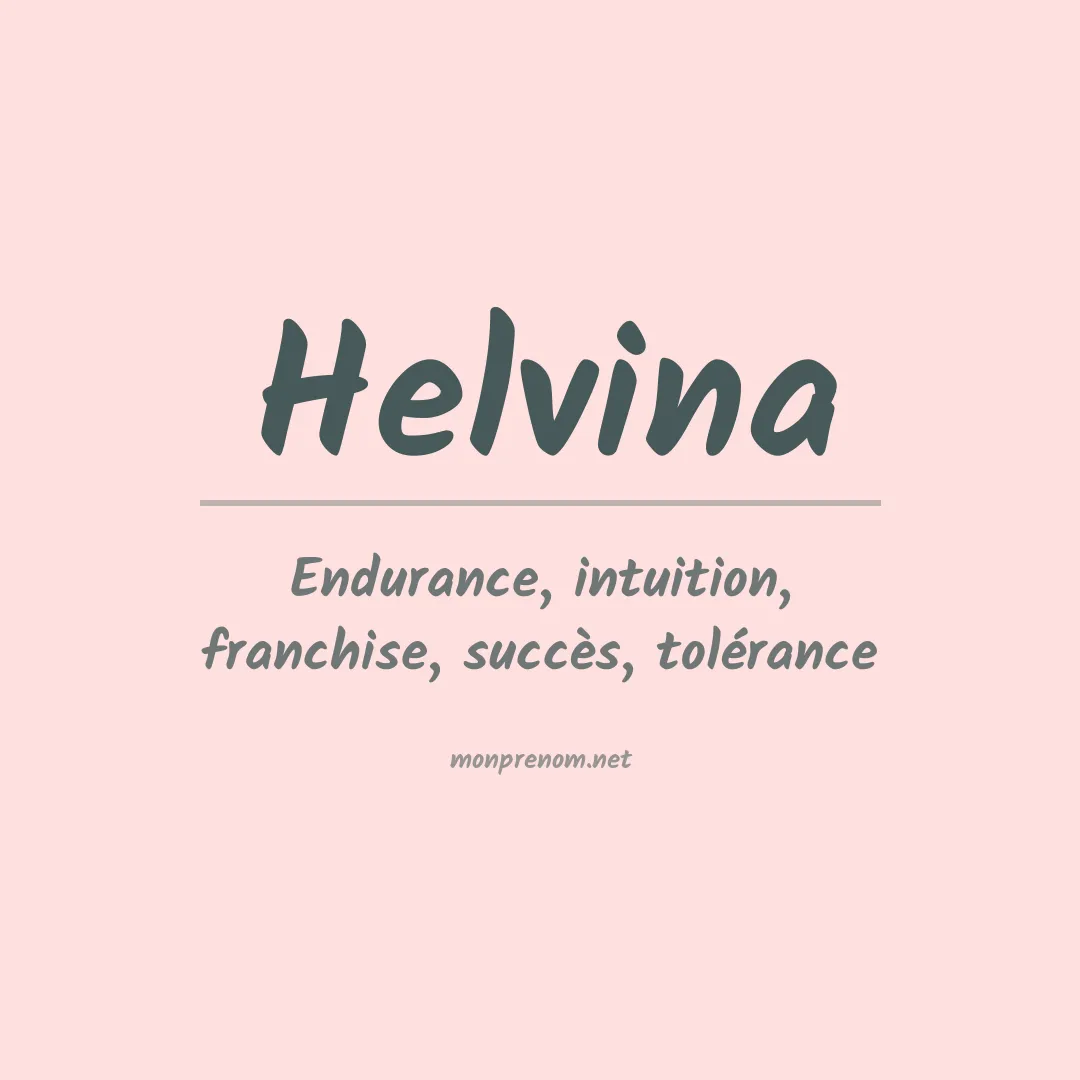 Prénom Helvina