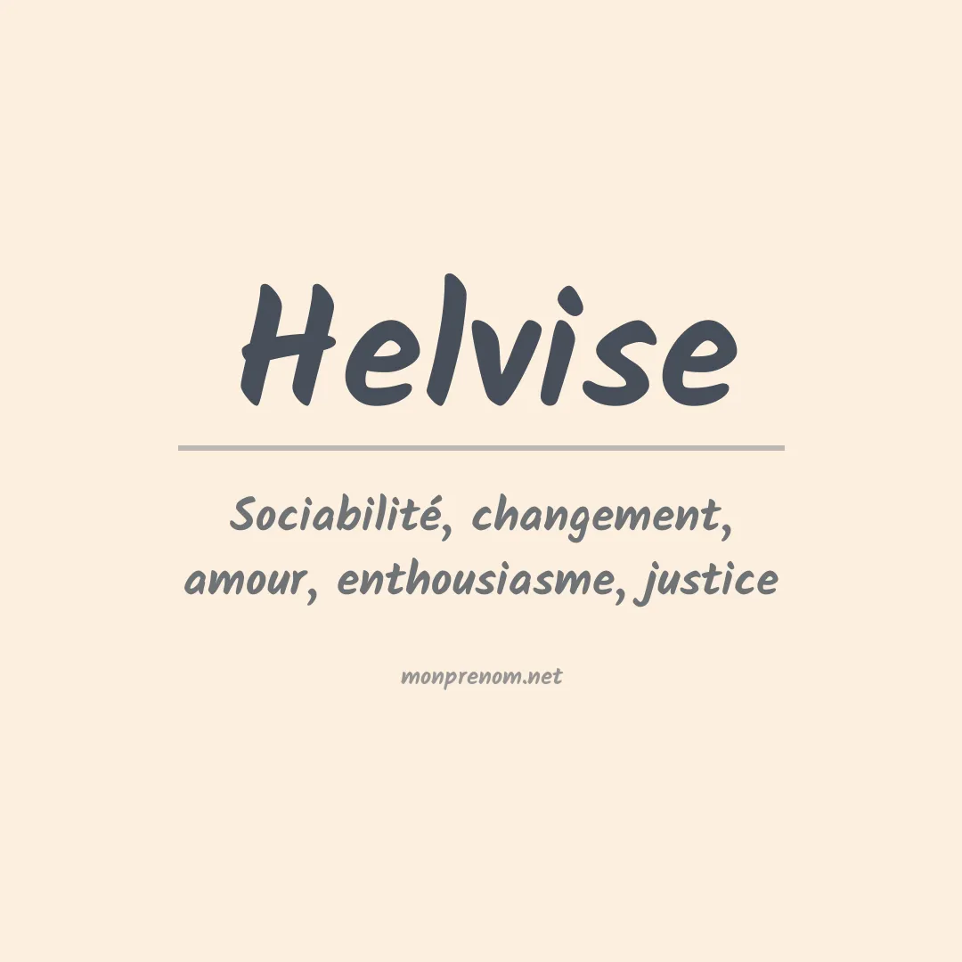 Prénom Helvise