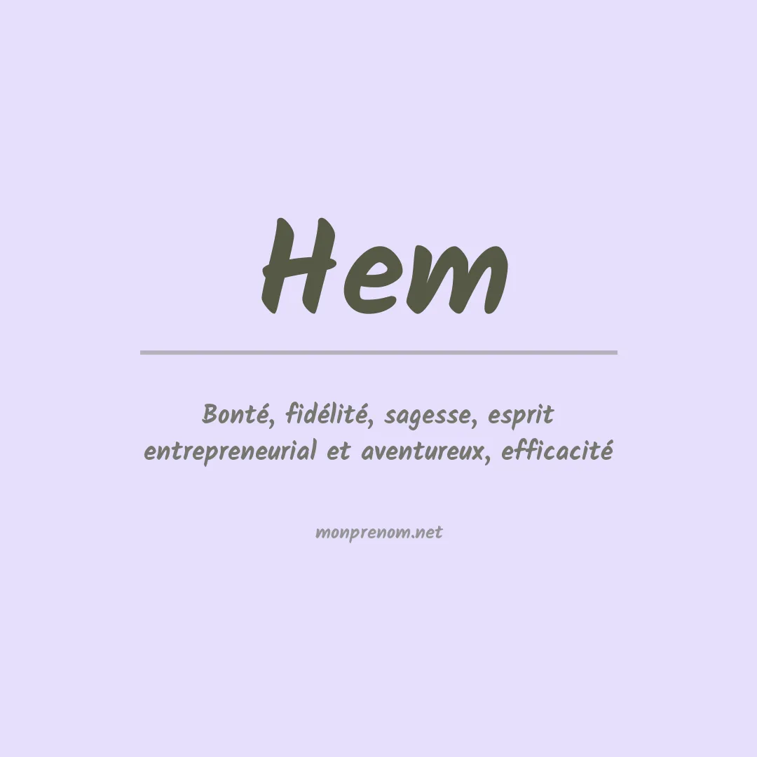 Prénom Hem
