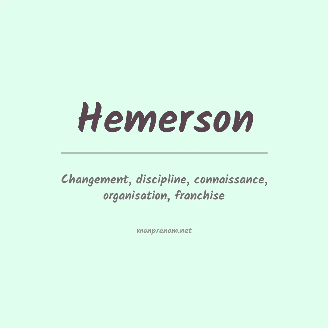 Prénom Hemerson