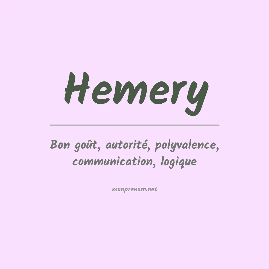 Signification du prénom Hemery