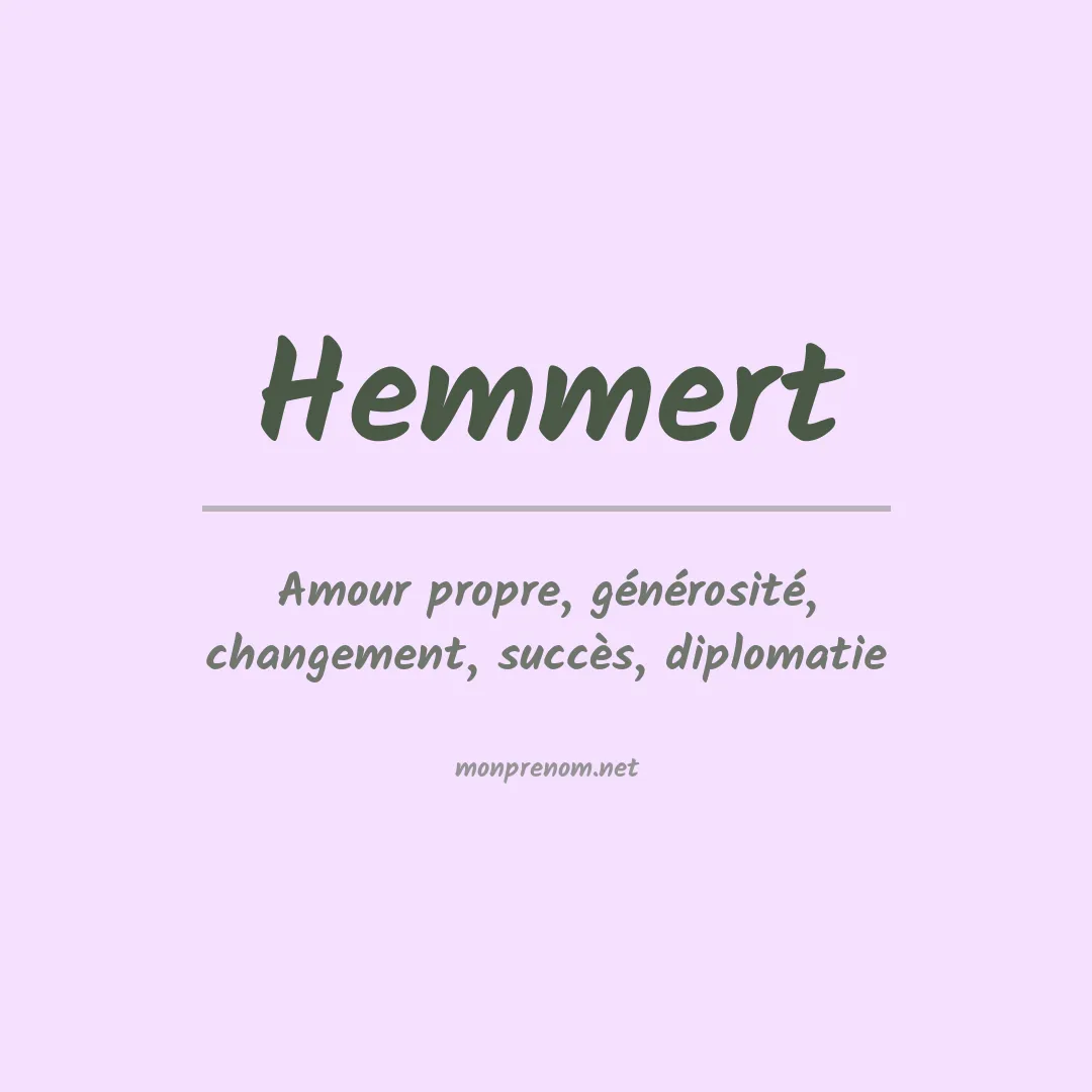 Prénom Hemmert