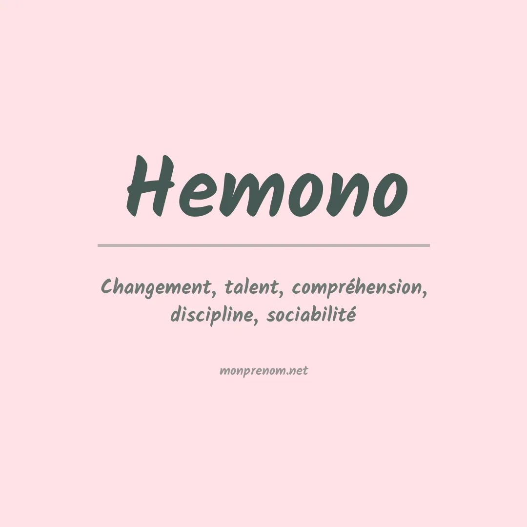 Signification du prénom Hemono