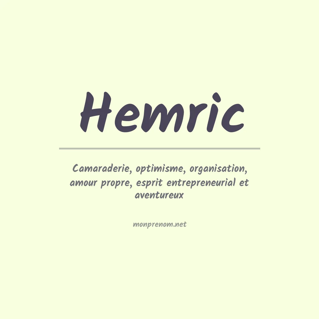 Prénom Hemric