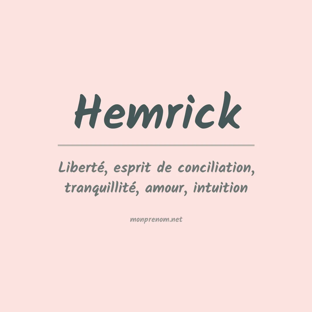 Prénom Hemrick