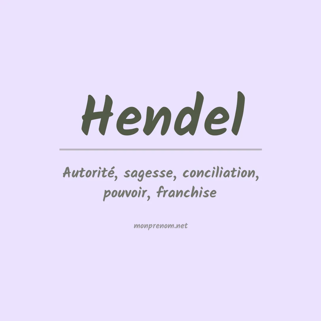 Prénom Hendel
