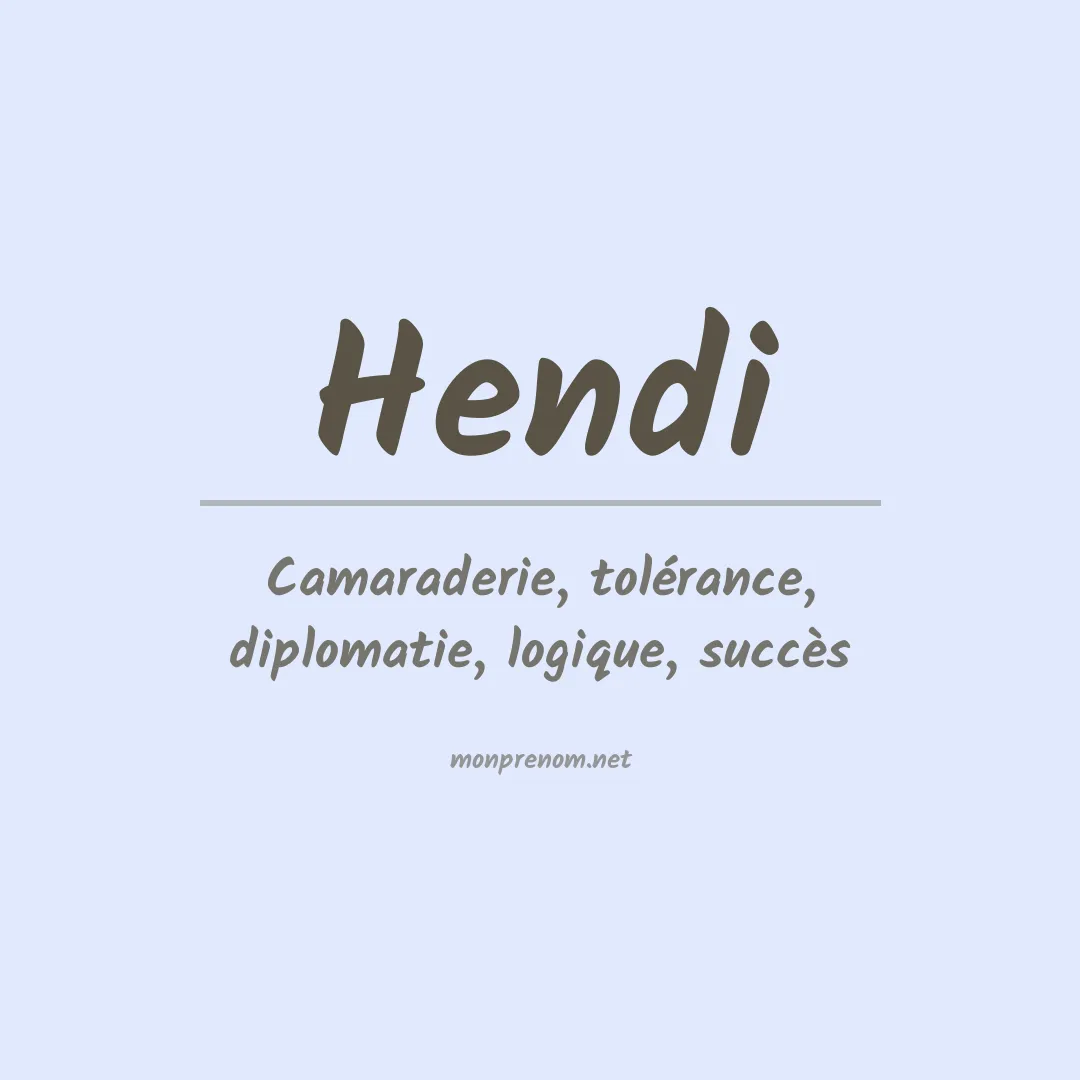 Prénom Hendi