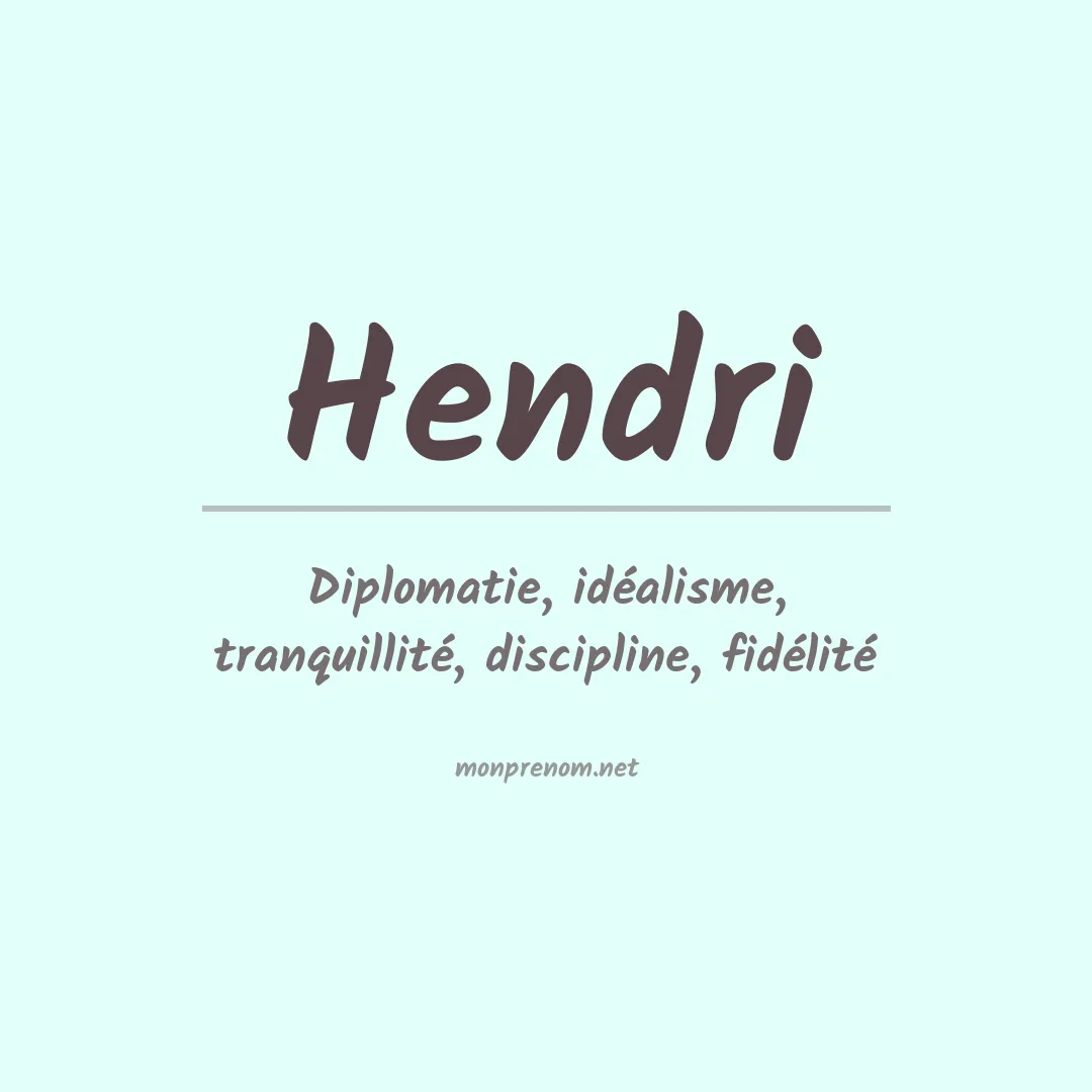 Prénom Hendri
