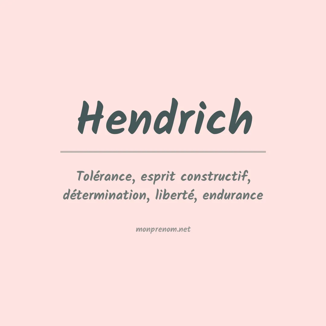 Prénom Hendrich