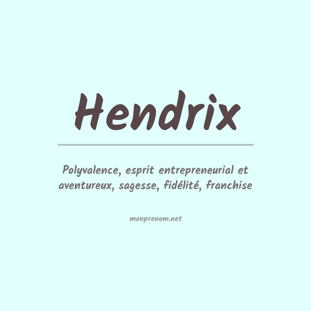 Prénom Hendrix