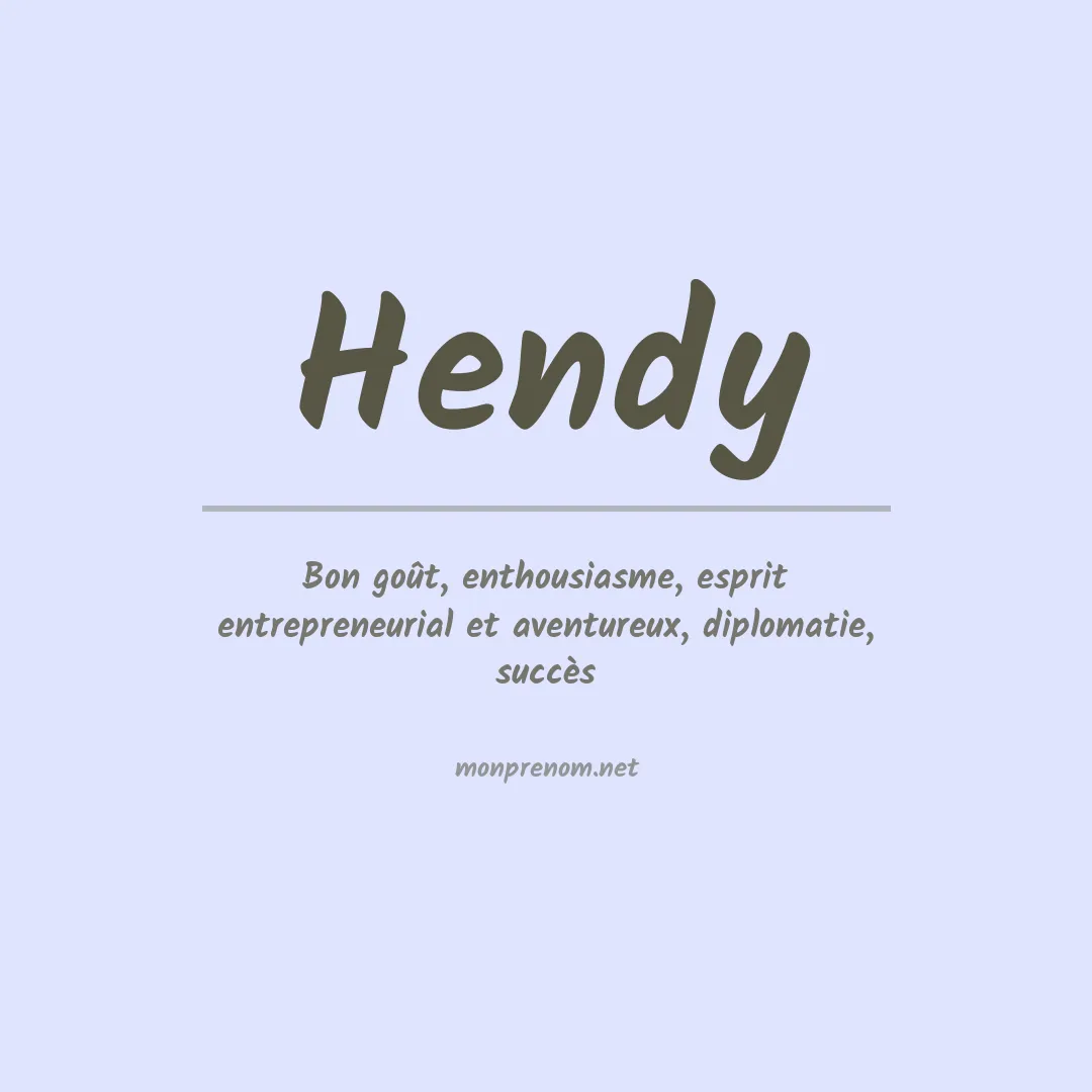 Prénom Hendy