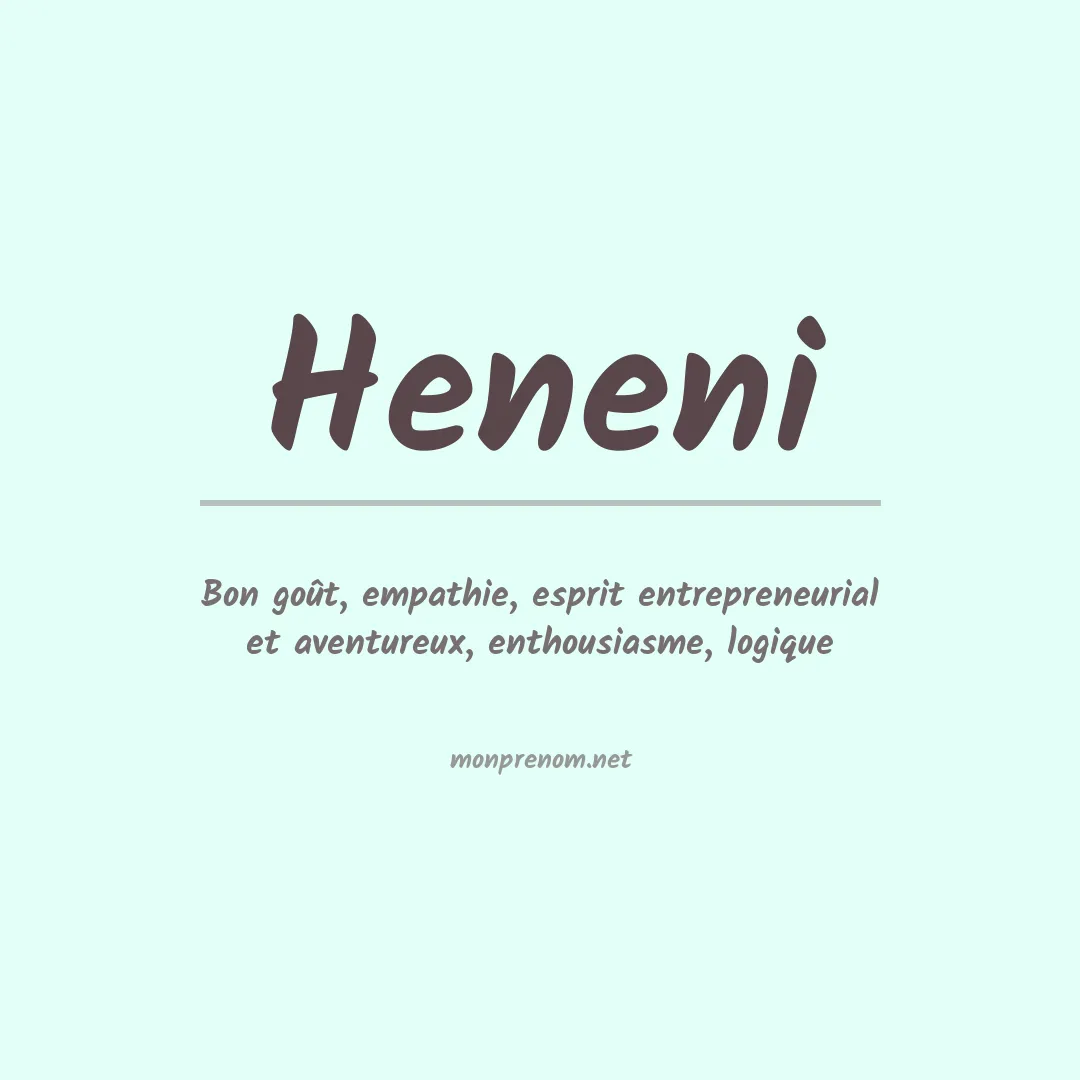 Prénom Heneni