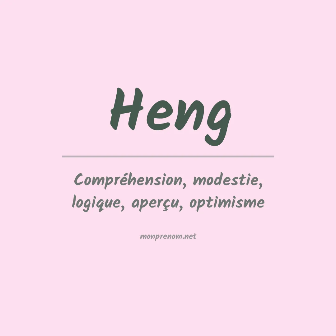 Prénom Heng