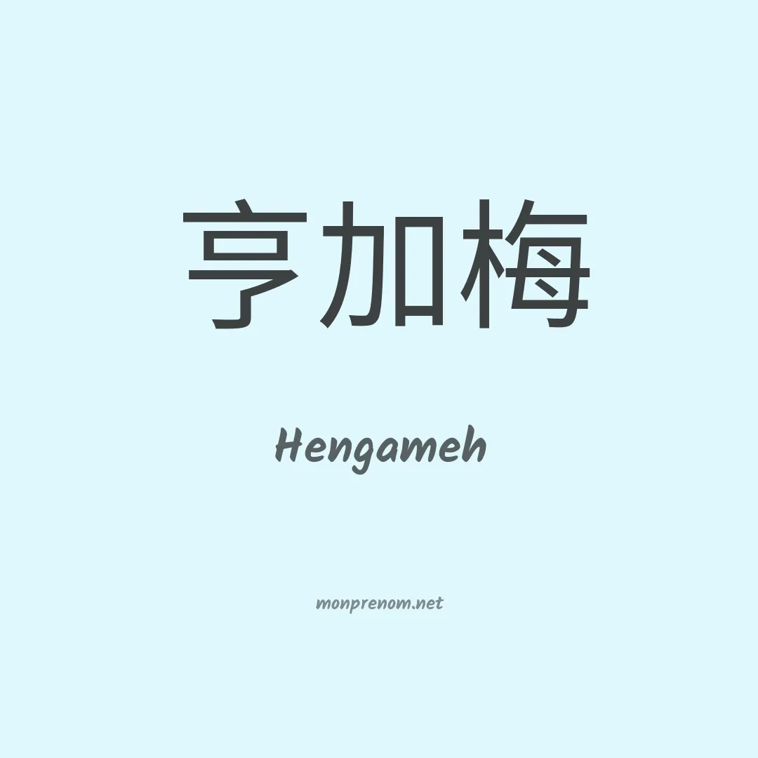 Hengameh en chinois