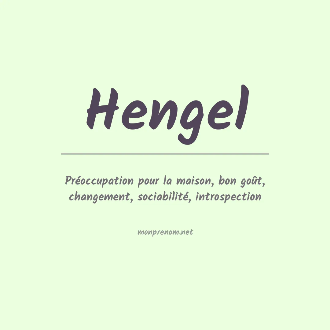 Prénom Hengel