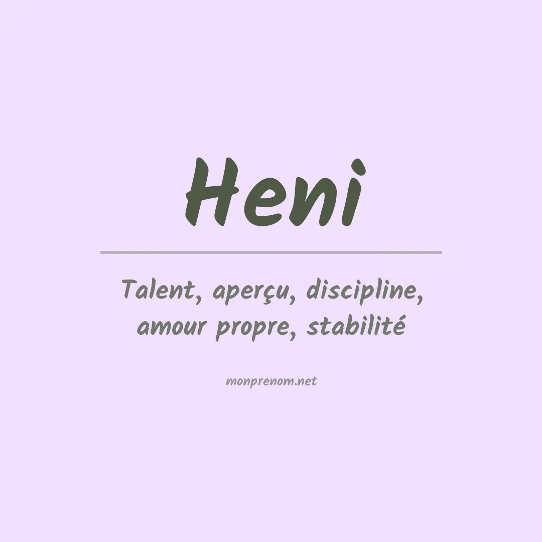 Prénom Heni
