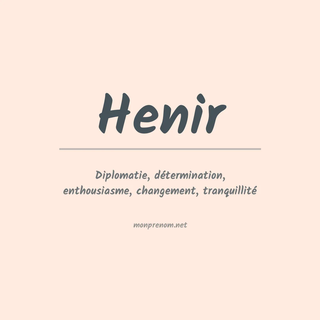 Prénom Henir