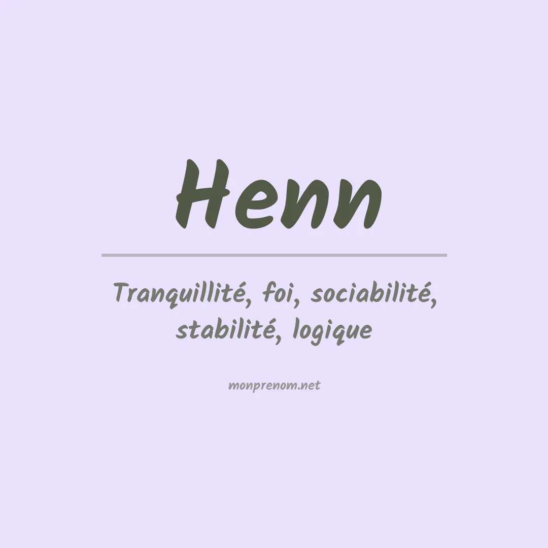 Prénom Henn