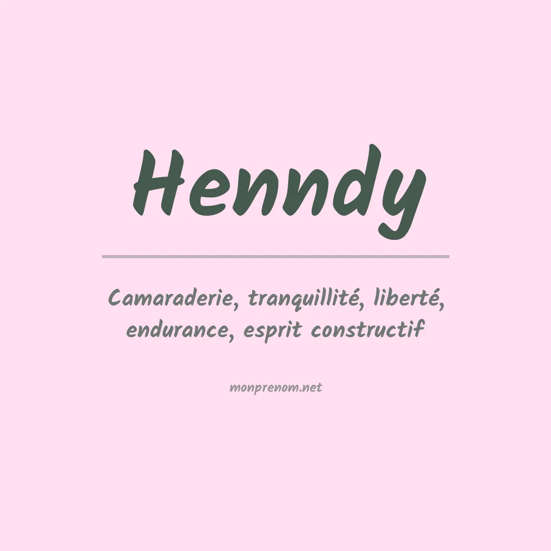 Signification du prénom Henndy