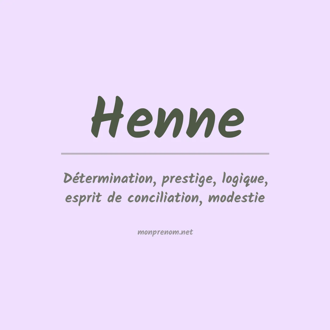Prénom Henne