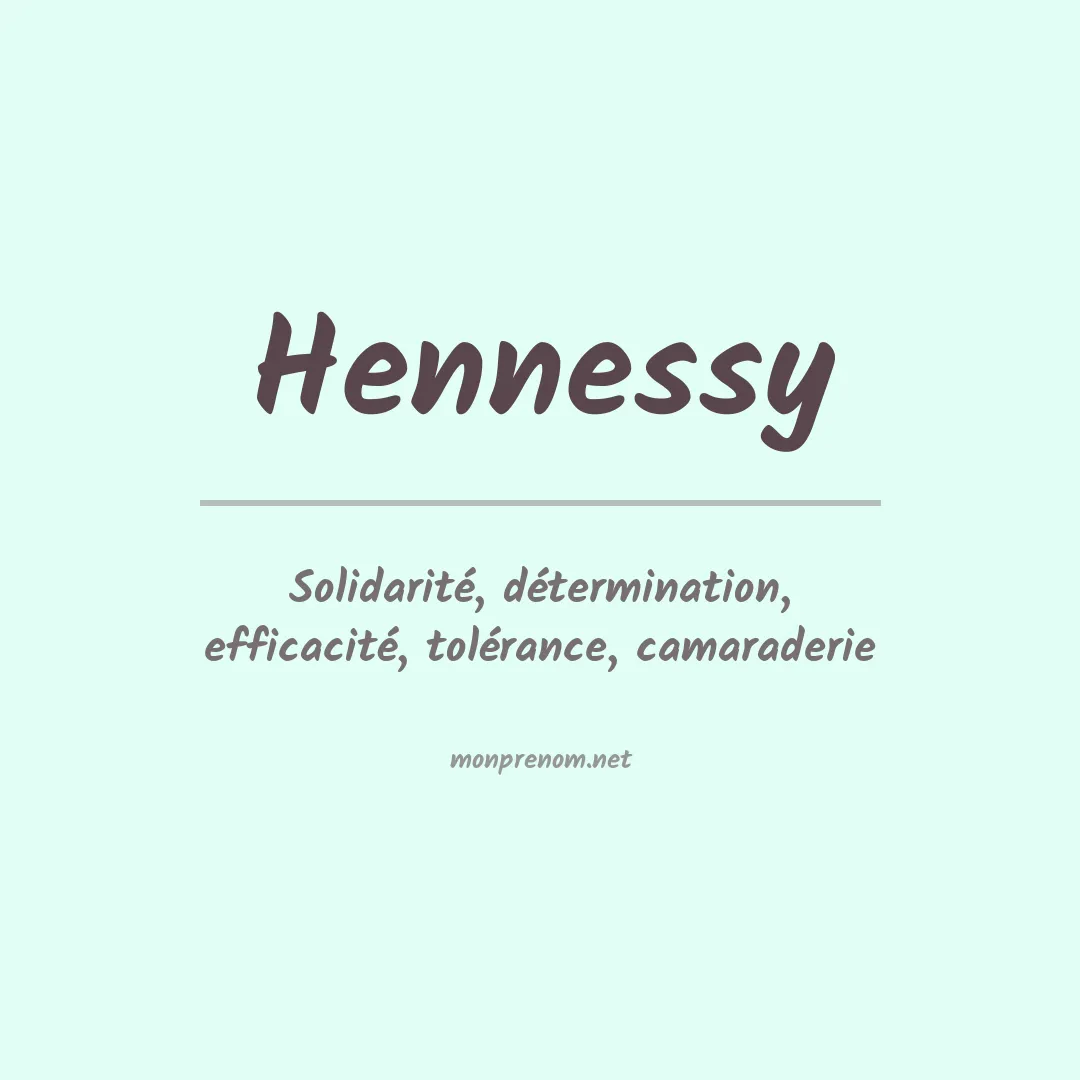 Prénom Hennessy
