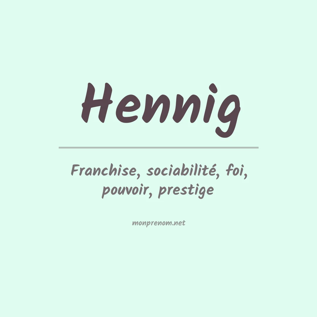 Prénom Hennig