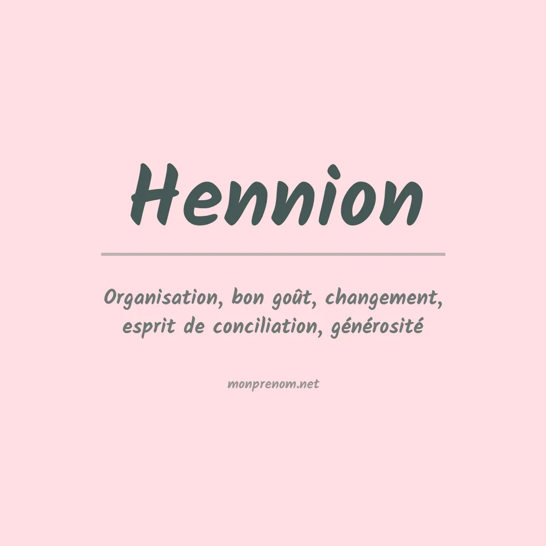Prénom Hennion