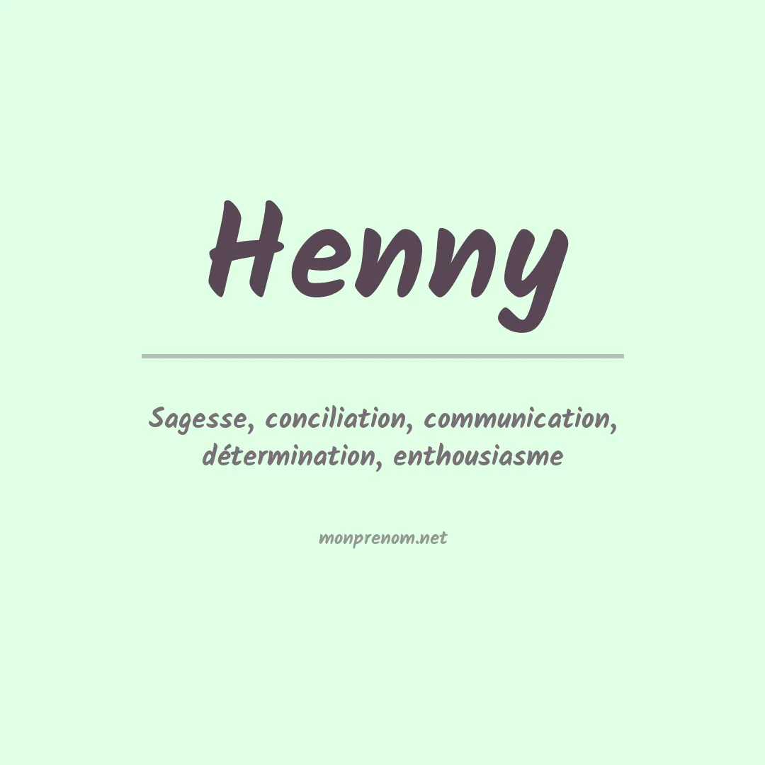 Prénom Henny