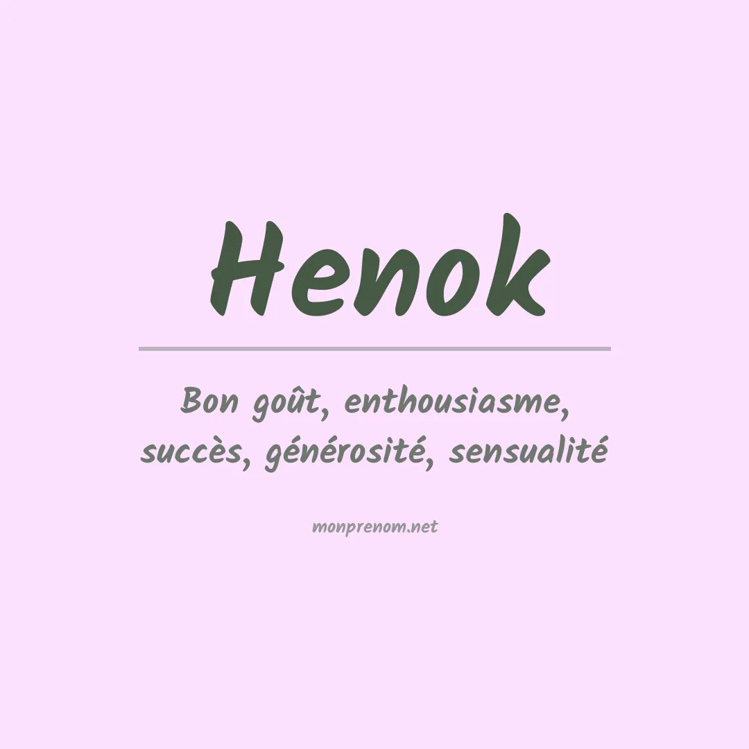 Signification du prénom Henok