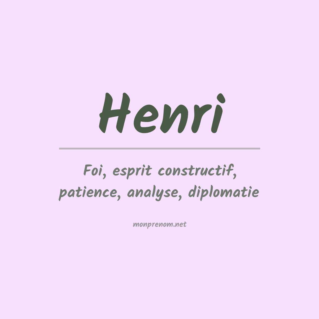 Prénom Henri