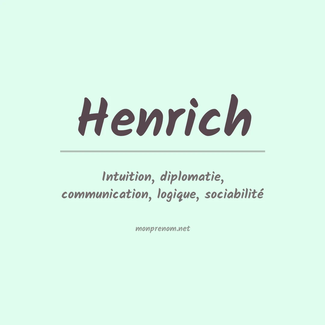 Prénom Henrich