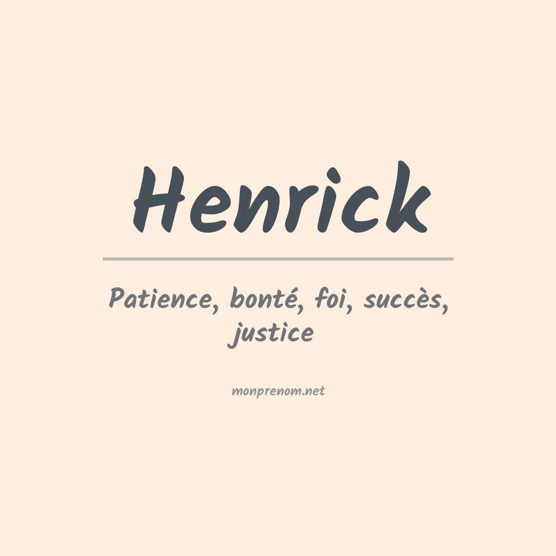 Prénom Henrick